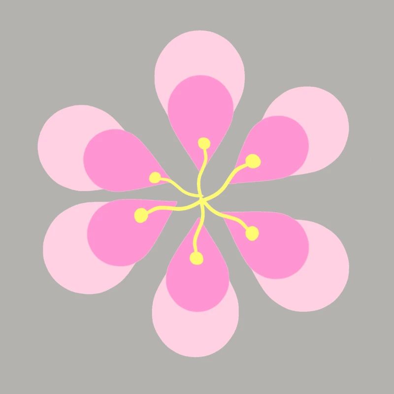 Fleur rose en forme de fleur