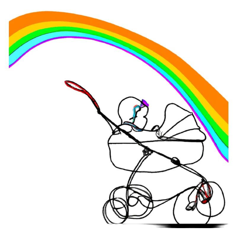 Stroller under the rainbow