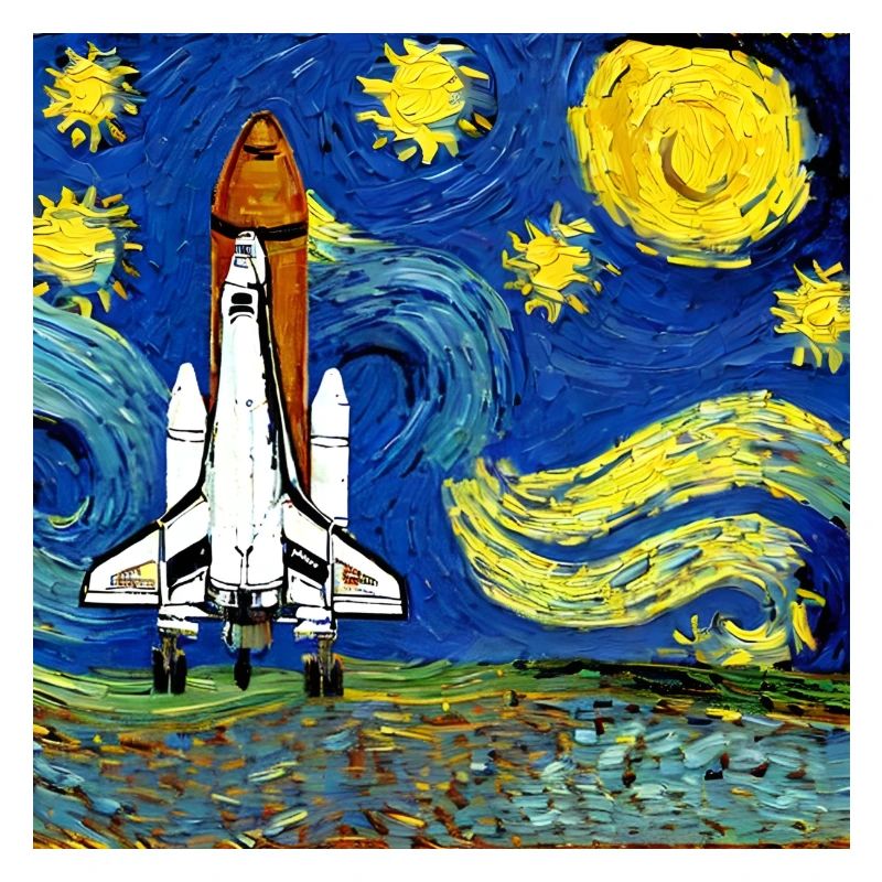 navette spatiale van gogh