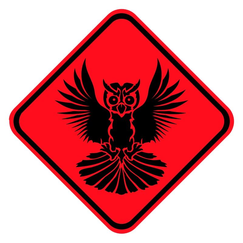 Eule Warnung Gefahr Zone Schild Hinweis Achtung