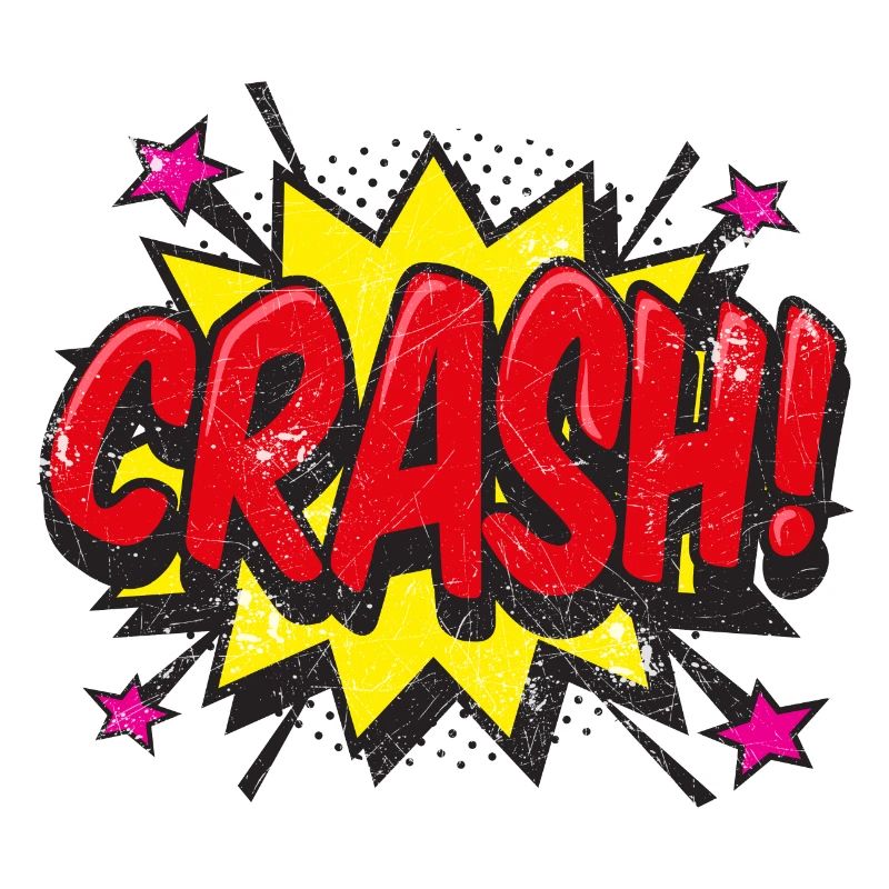 CRASH CRASH! COMIC COMICSTYLE 80s MOTIVE GESCHENK