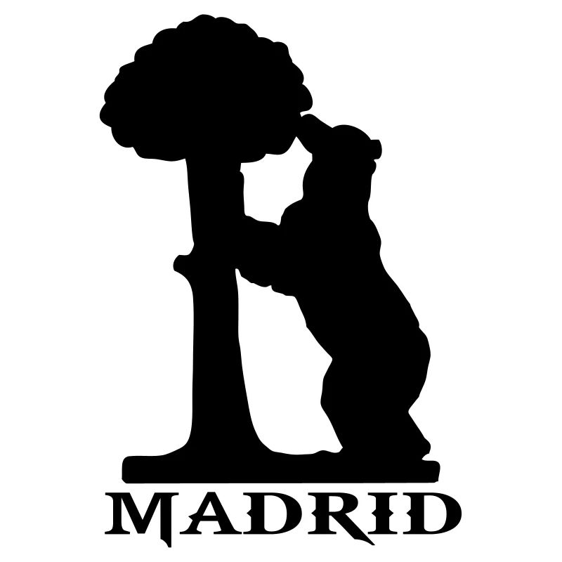 drawing silhouette bear and strawberry tree madrid