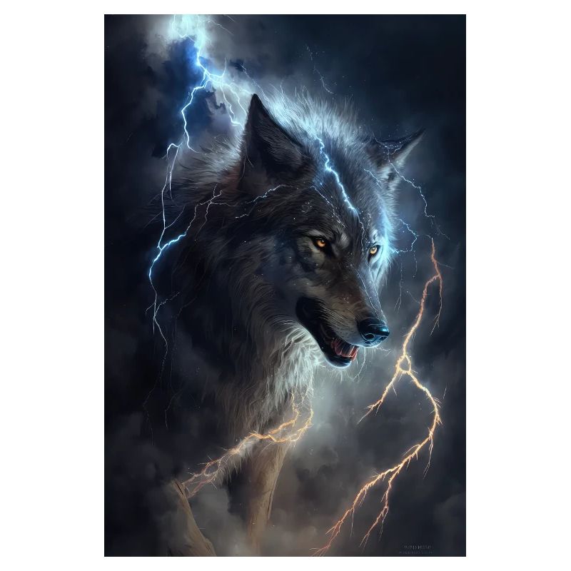 Wolf Blitz Donner Epic Cool Episch Wölfe