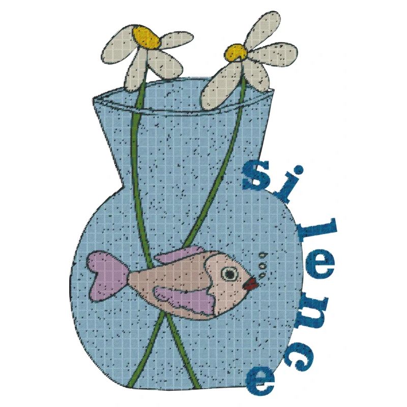 fisch im glas gewebe