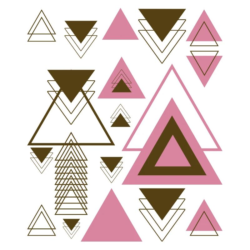 Triangles Geometry Minimalist Rose Gold