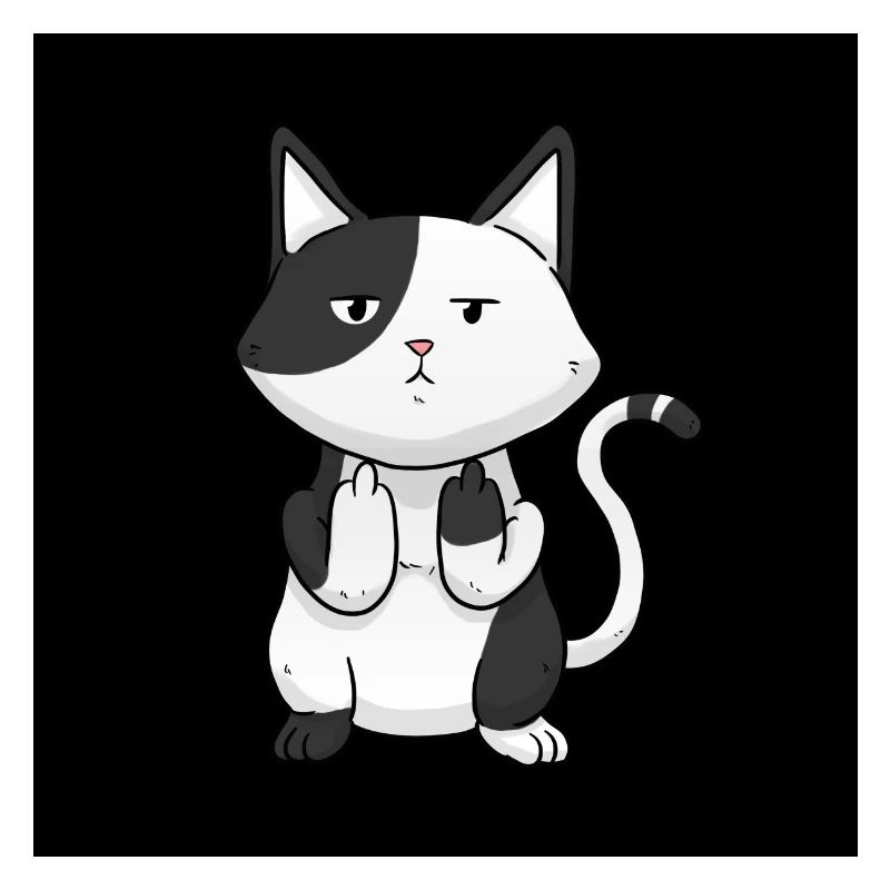 Katze Mittelfinger