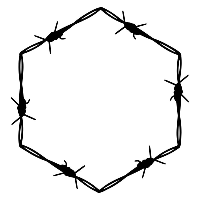 Stacheldraht 6 Eck Hexagon - Geschenkidee Tattoo
