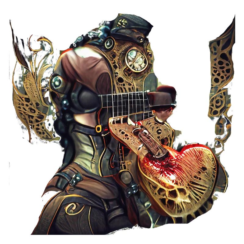 steampunk guitar robot