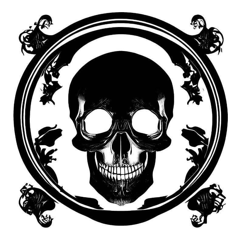 Halloween- oder Horror- Totenschädel mit Ornamente