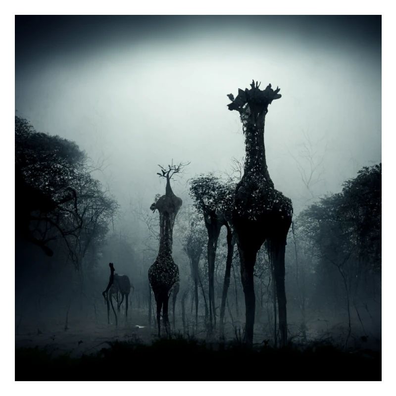 Girrafe in the dark