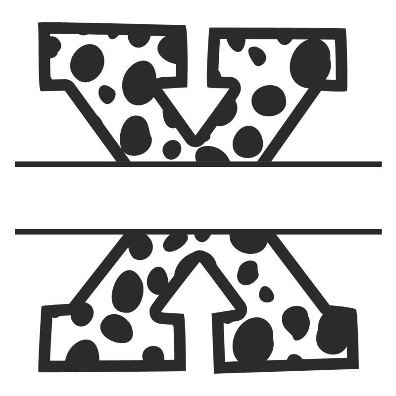 letter x custom cow pattern