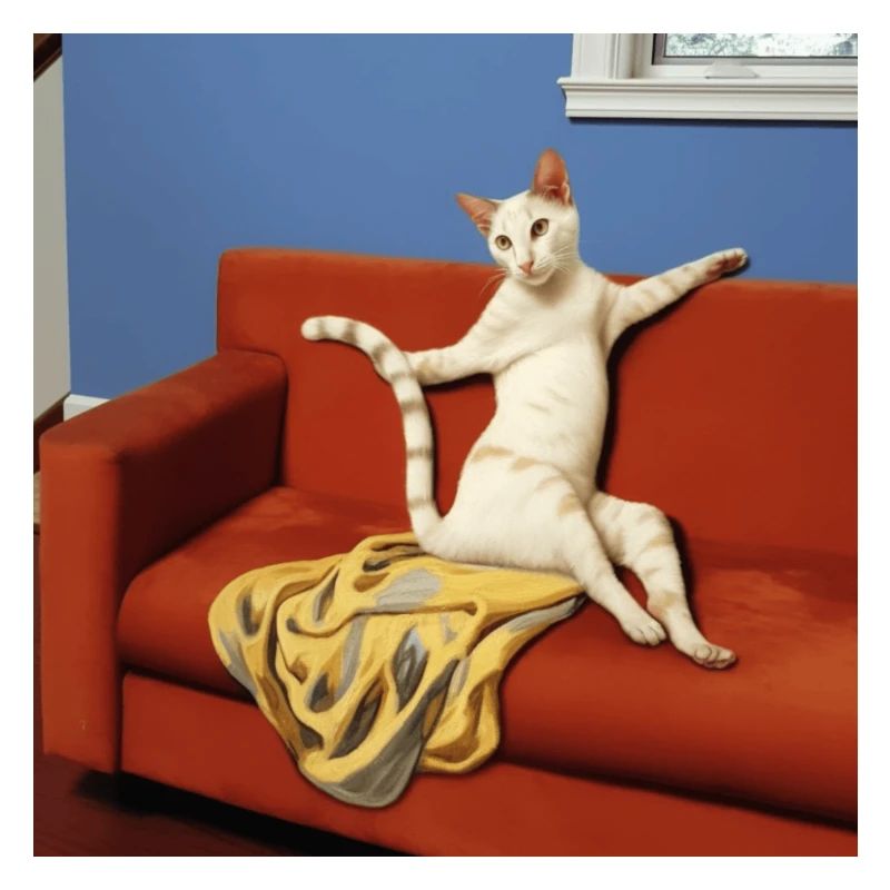 Renaissance-Kunstwerk mit der lasziven Katze