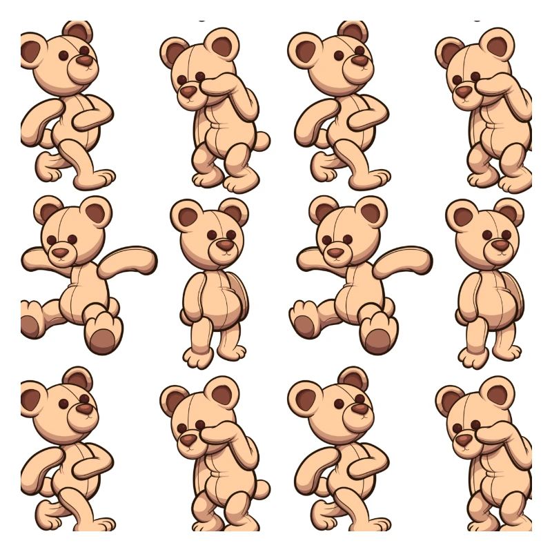 Cartoon Teddy Bear Pattern