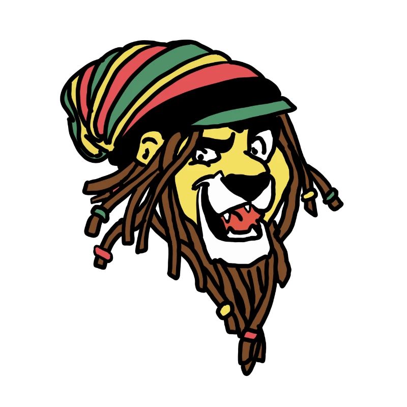 Löwe mit Dreadlocks Rastafari