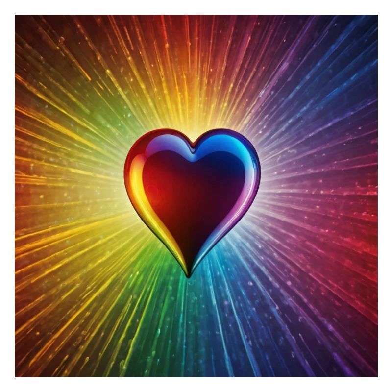 Regenbogen Herz