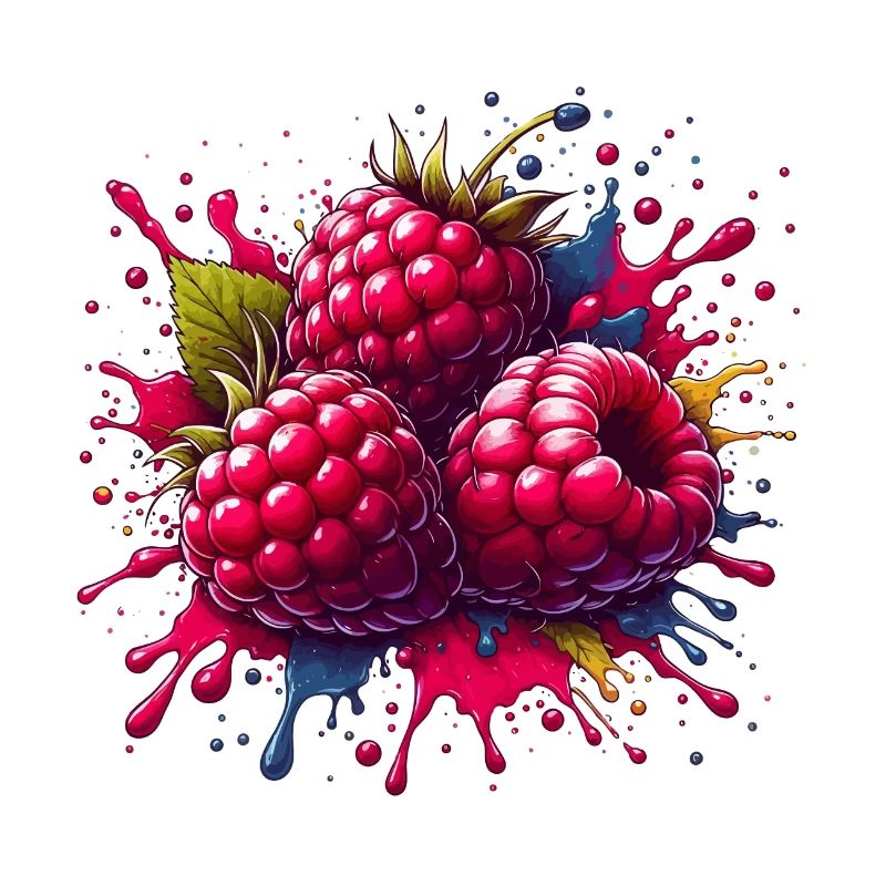 Himbeeren-Farbexplosion