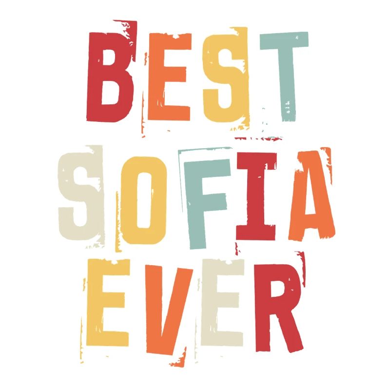 Meilleur Sofia Jamais Prénom Texte Rétro Cadeau