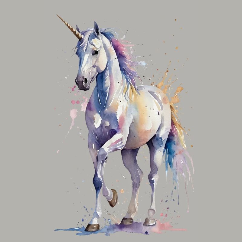 Ätherisches Einhorn - Aquarell