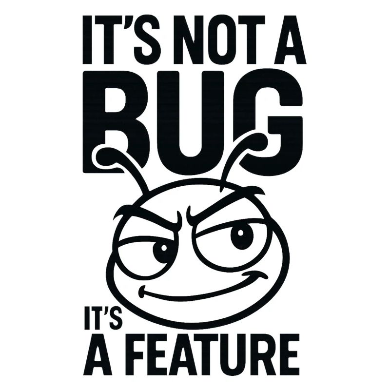 It’s not a bug, it’s a feature Perfekt für Nerds