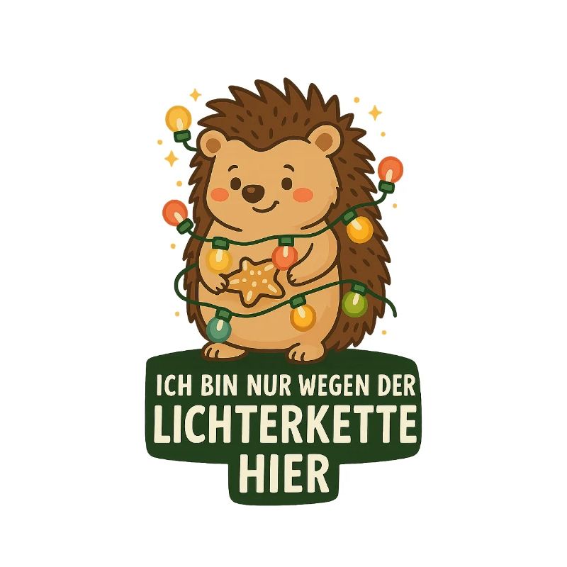 Igel mit Lichterkette