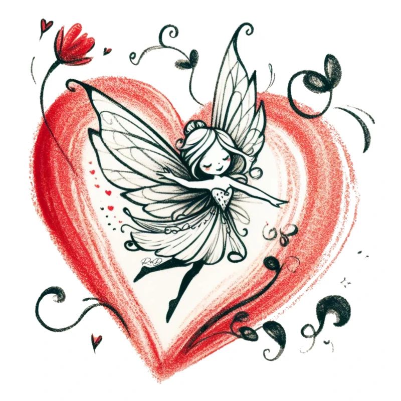 Fairy Drawing Heart