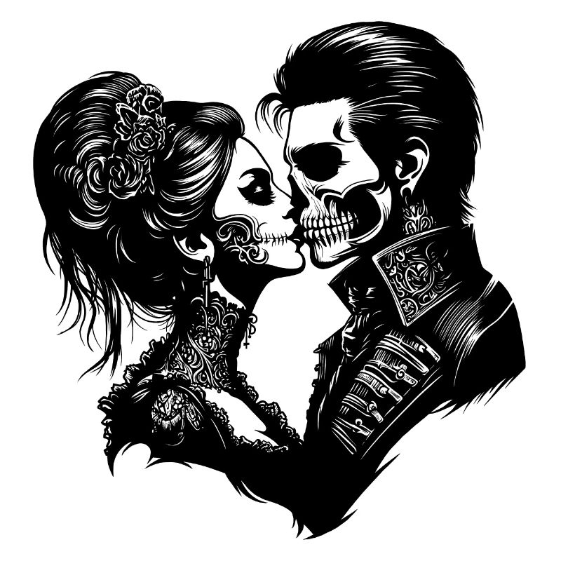 Romantisches Paar Illustration mit Liebe