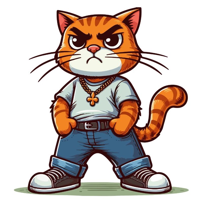 Forced Cat: Bully Cat, stolze Pfoten auf den Hüften