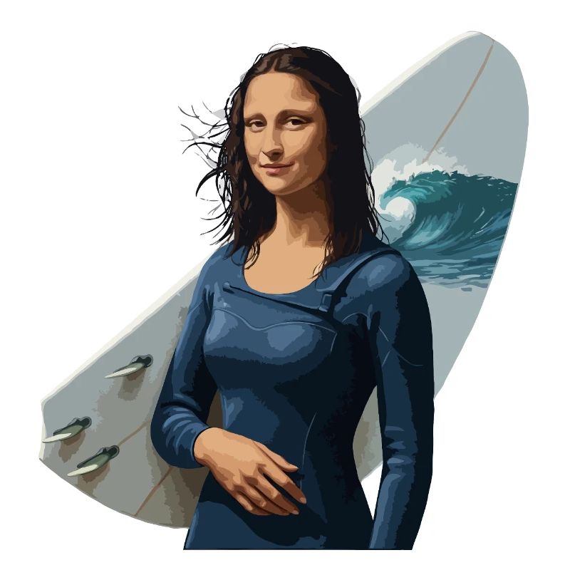 Mona Lisa Surf Babe