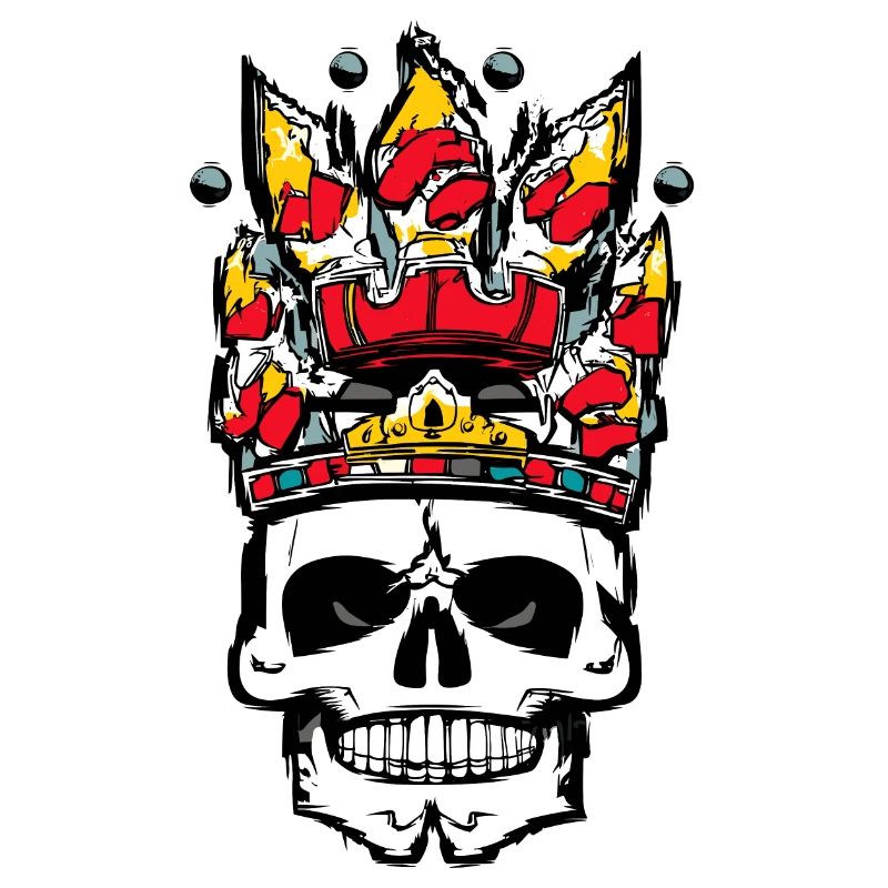 Totenkopf mit Krone