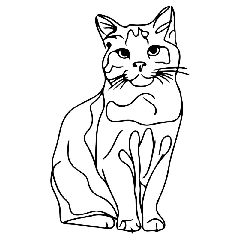 Cat_ one line drawing