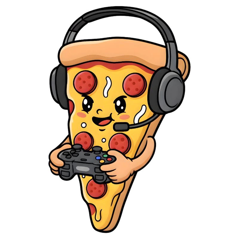 Dessin animé de pizza de jeu