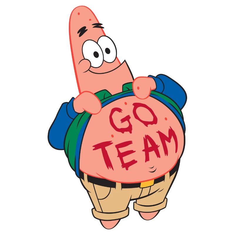 Spongebob Squarepants Patrick Star Go Team Design