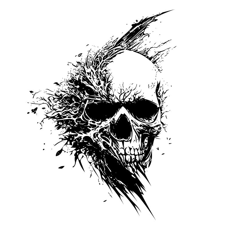 Vintage grinsender Tattoo Schädel