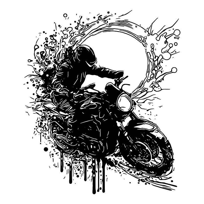 Motorrad Rennsport Splash Sprung Style