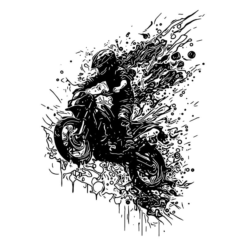 Motorrad Rennsport rutschiger Boden Splash Sprung