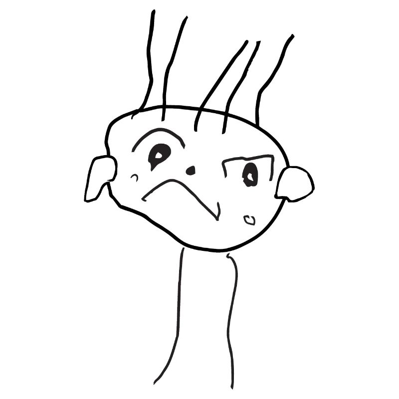 Simple Line Drawing - Face - Herbert