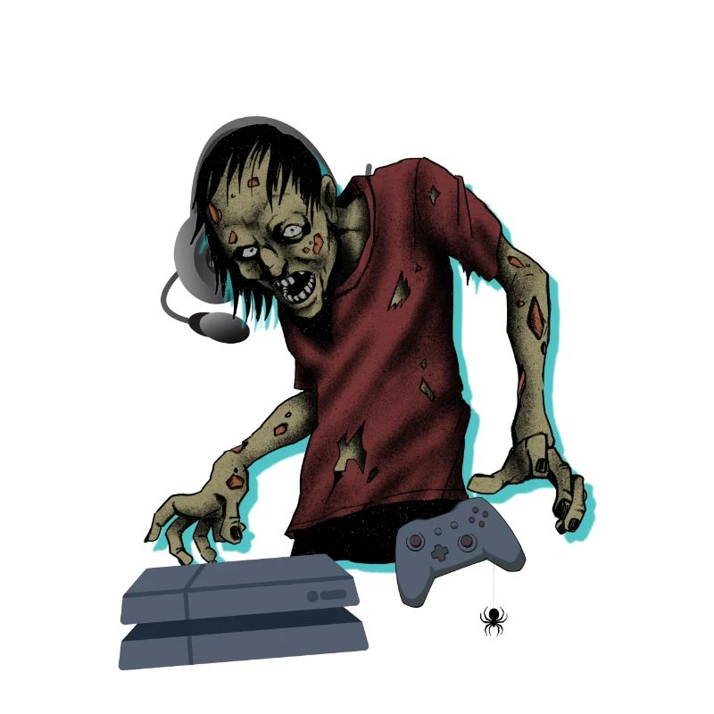 Zombie Konsolen gamer Controller Play till death