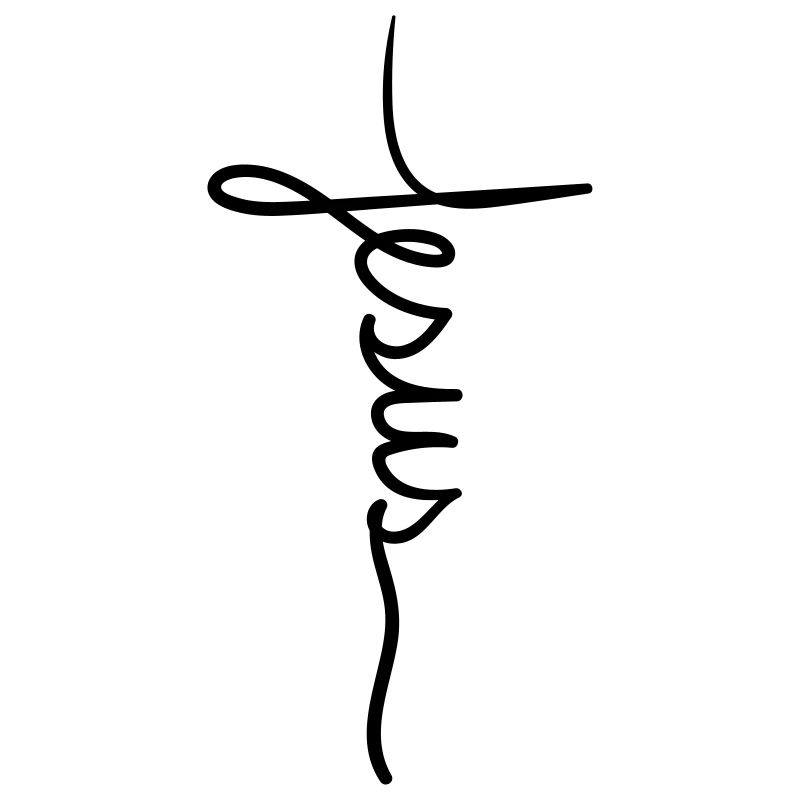„Jesus“ – Lettering (vertikal)