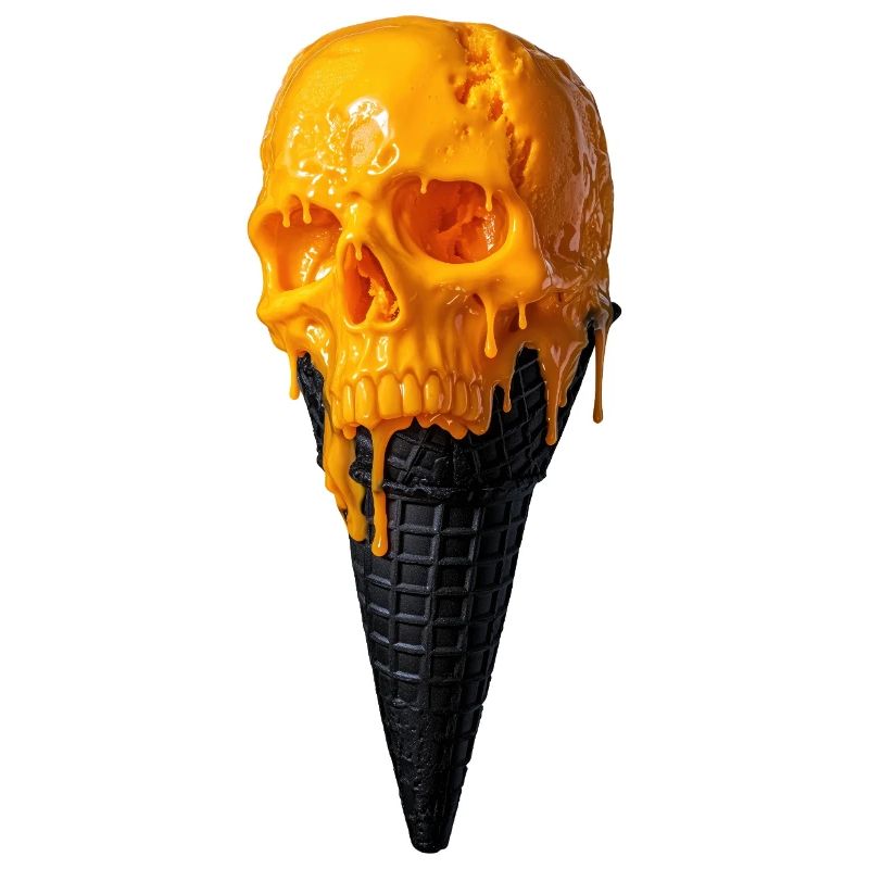 Schmelzender Schädel Eis am Cone