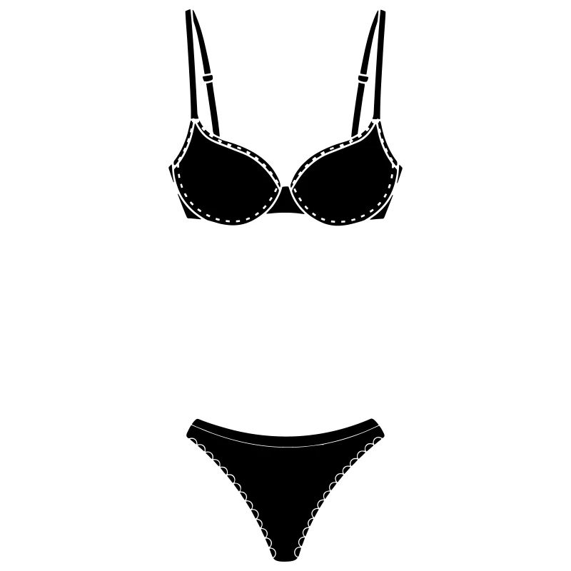 Dessous- oder Bekini-Logo für Geschäft oder Marktstand
