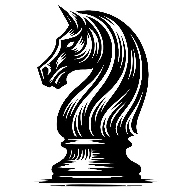 Schachfigur Pferd Springer Tattoo Zeichnung