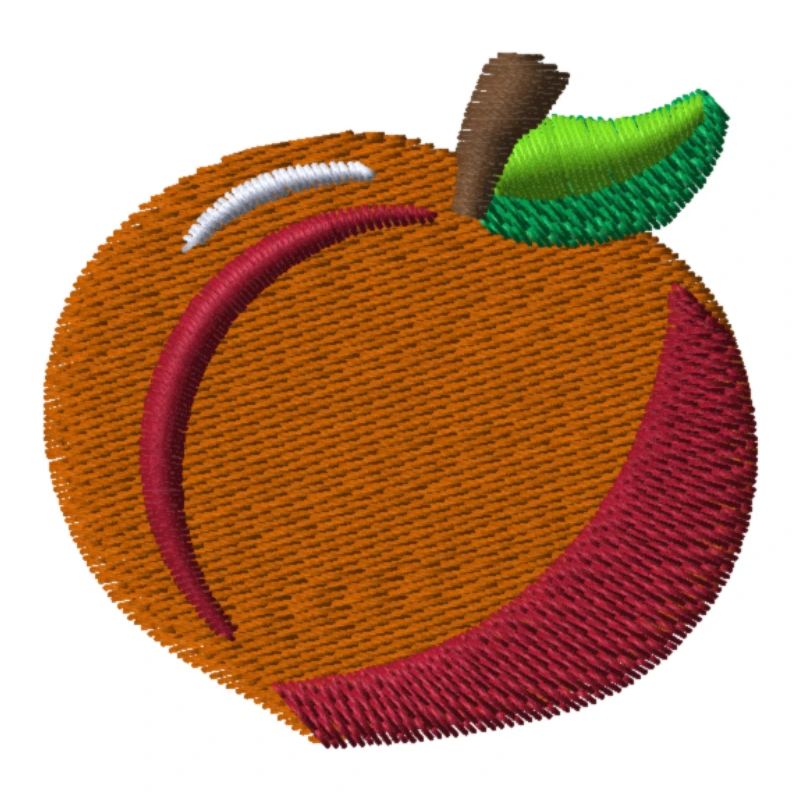 Peach embroidered