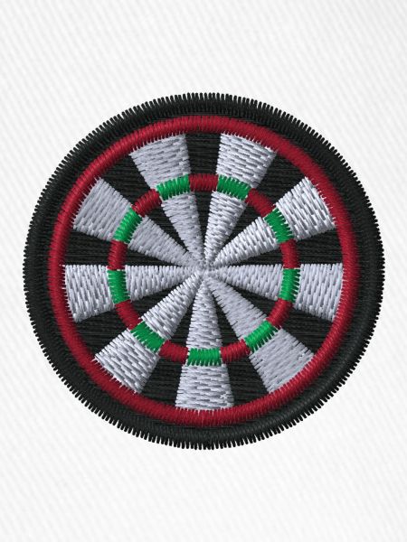 Dartscheibe bestickt