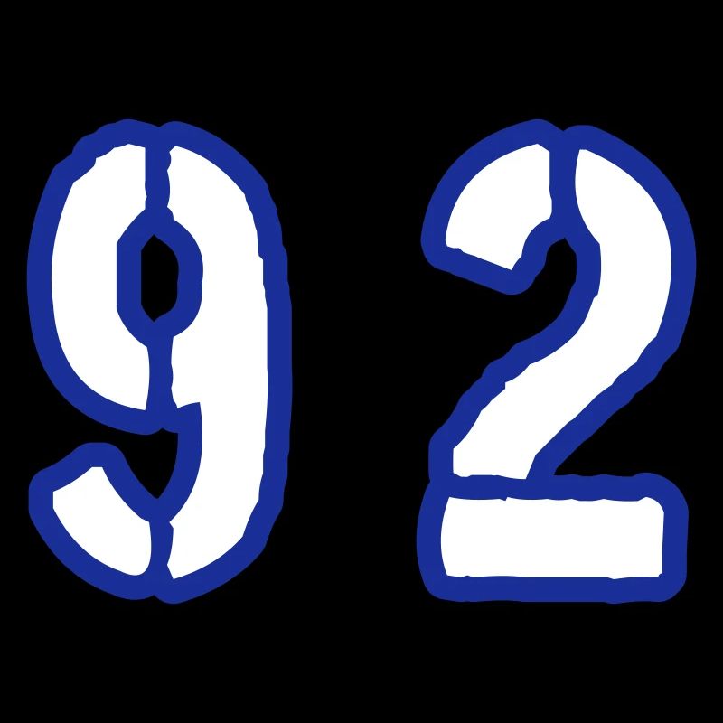 92 Zahl Symbol