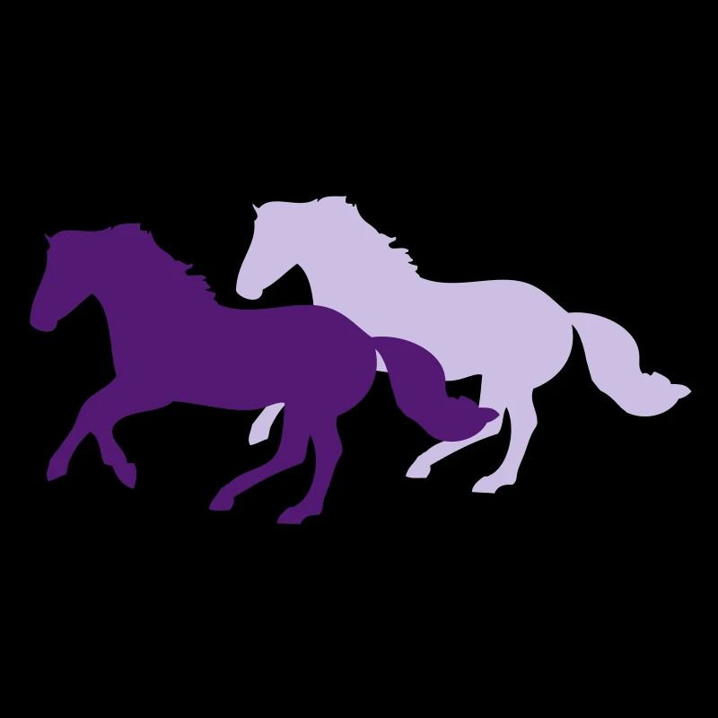Two galloping horses - you can change all colours