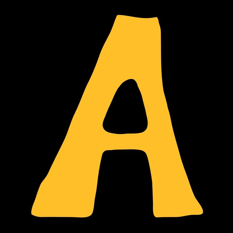 Letter A comic cartoon