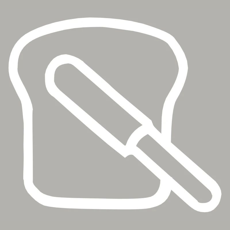 Bread slice spread knife