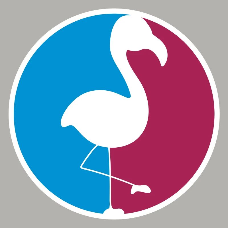 Flamingo logo circle