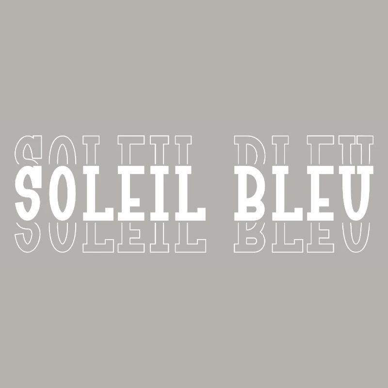 Typographic Blue Sun