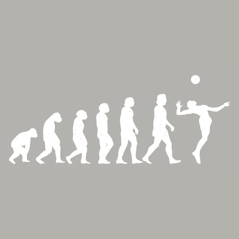 Volleyball Spielen Evolution Silhouetten